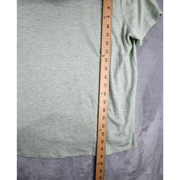 J Jill Pure Jill Shirt Womens Large Green Soft Scoop Neck Tee Linen Blend - Picture 8 of 8